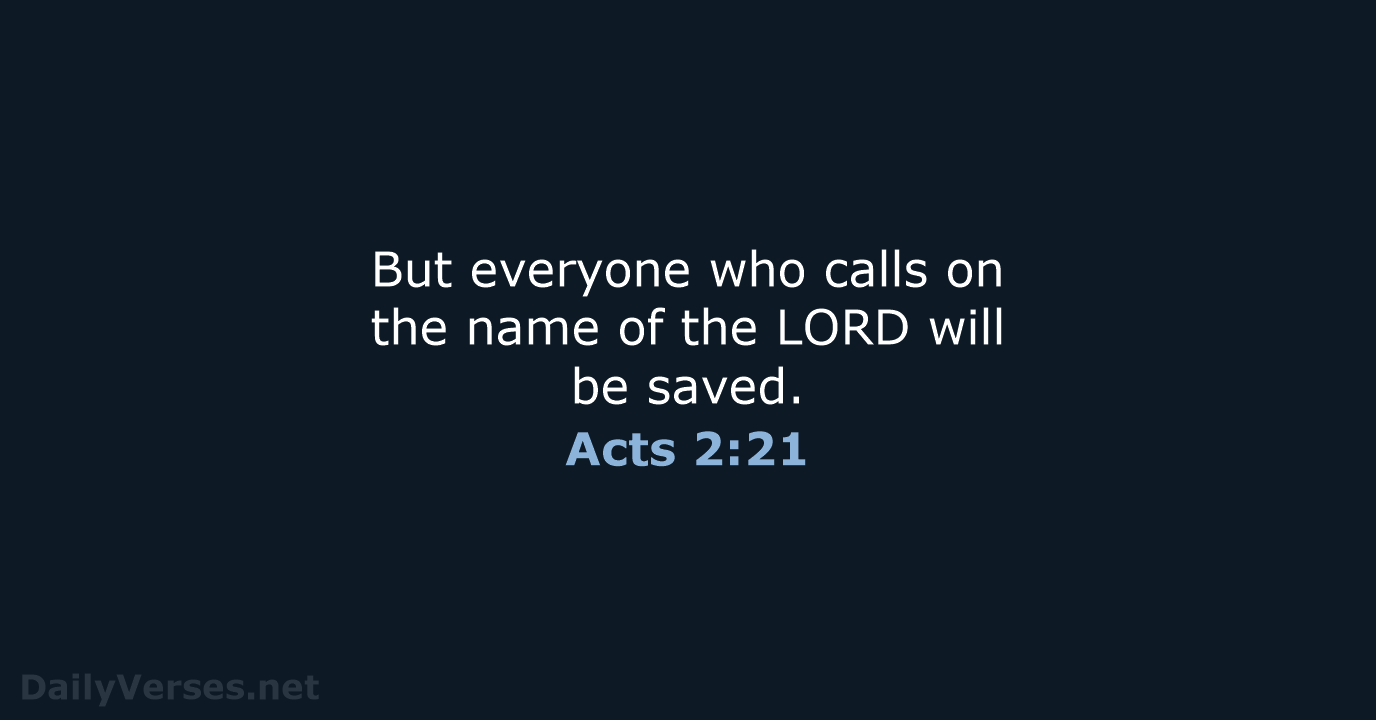 Acts 2:21 - NLT
