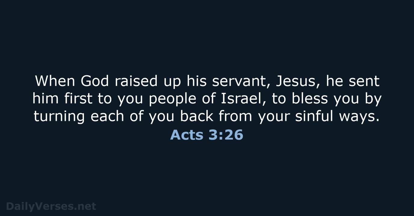 Acts 3:26 - NLT