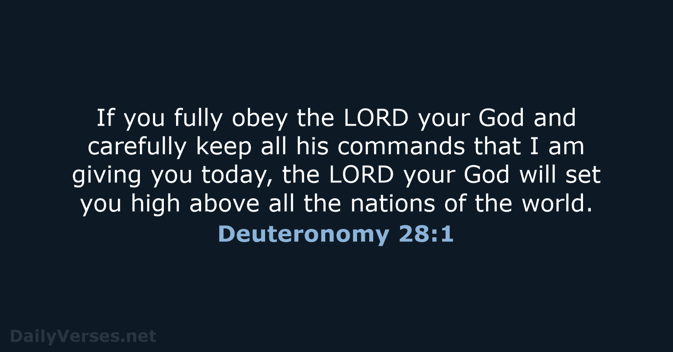 deuteronomy 12 28 nlt