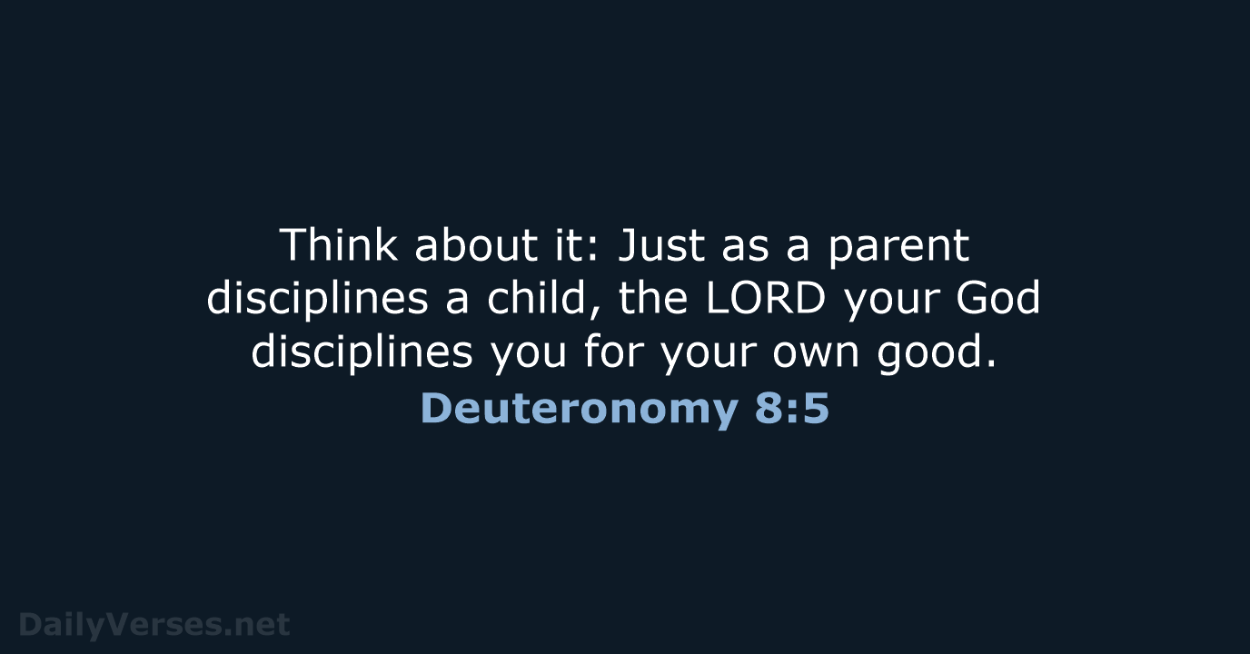 Deuteronomy 8:5 - NLT