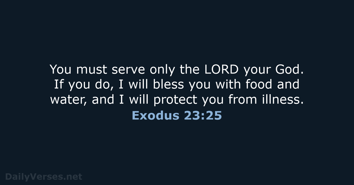 December 22 2016 Bible Verse Of The Day NLT Exodus 23 25 december-22-2016-bible-verse-of-the-day-nlt-exodus-23-25