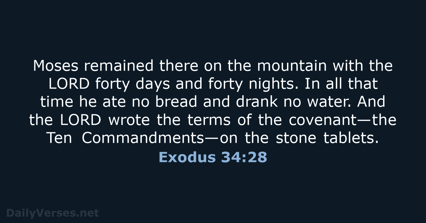 Exodus 34:28 - NLT