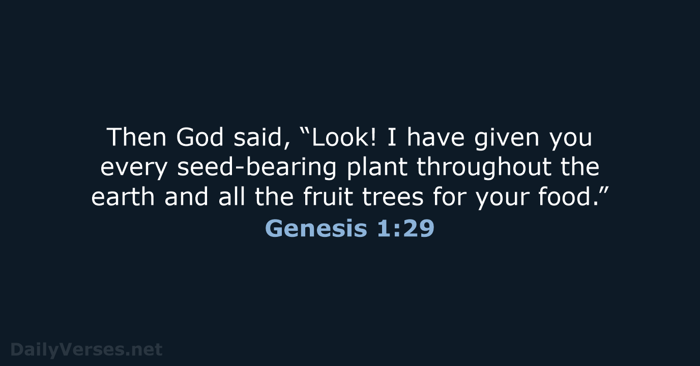 Genesis 1:29 - NLT