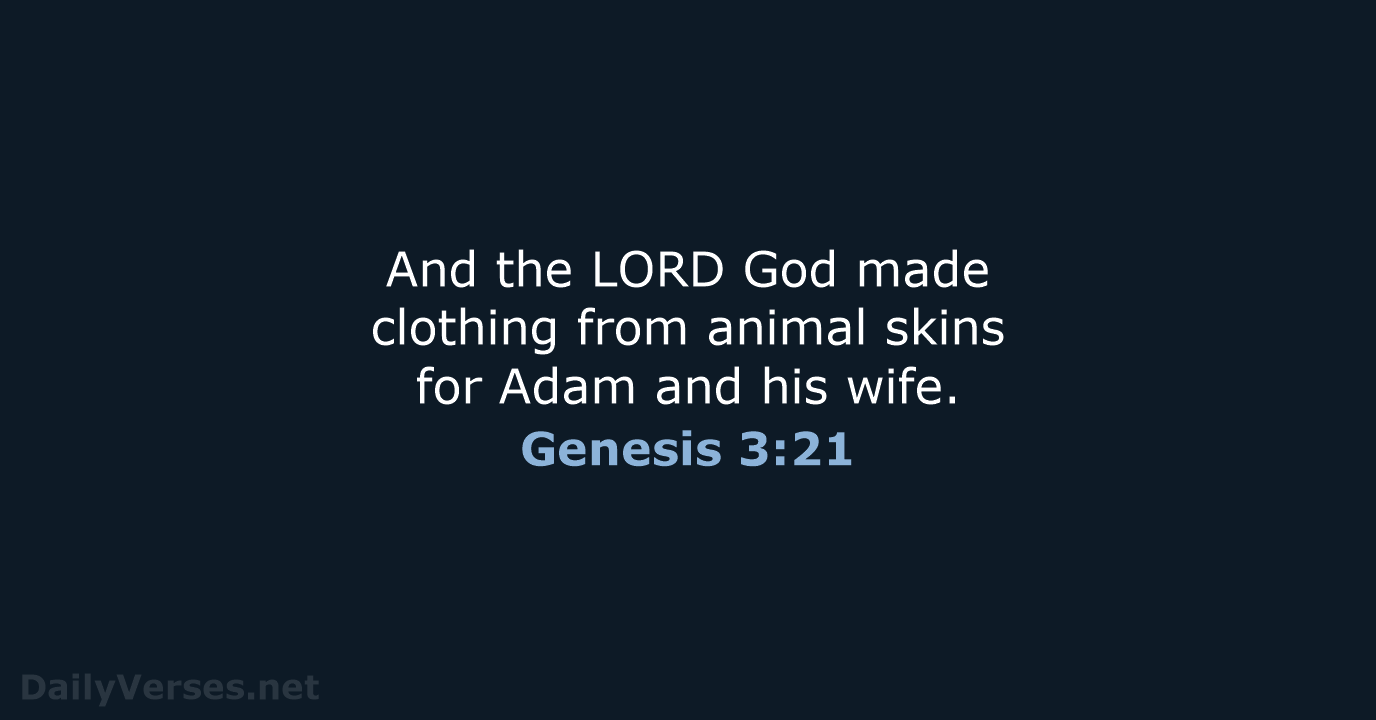 Genesis 3:21 - NLT