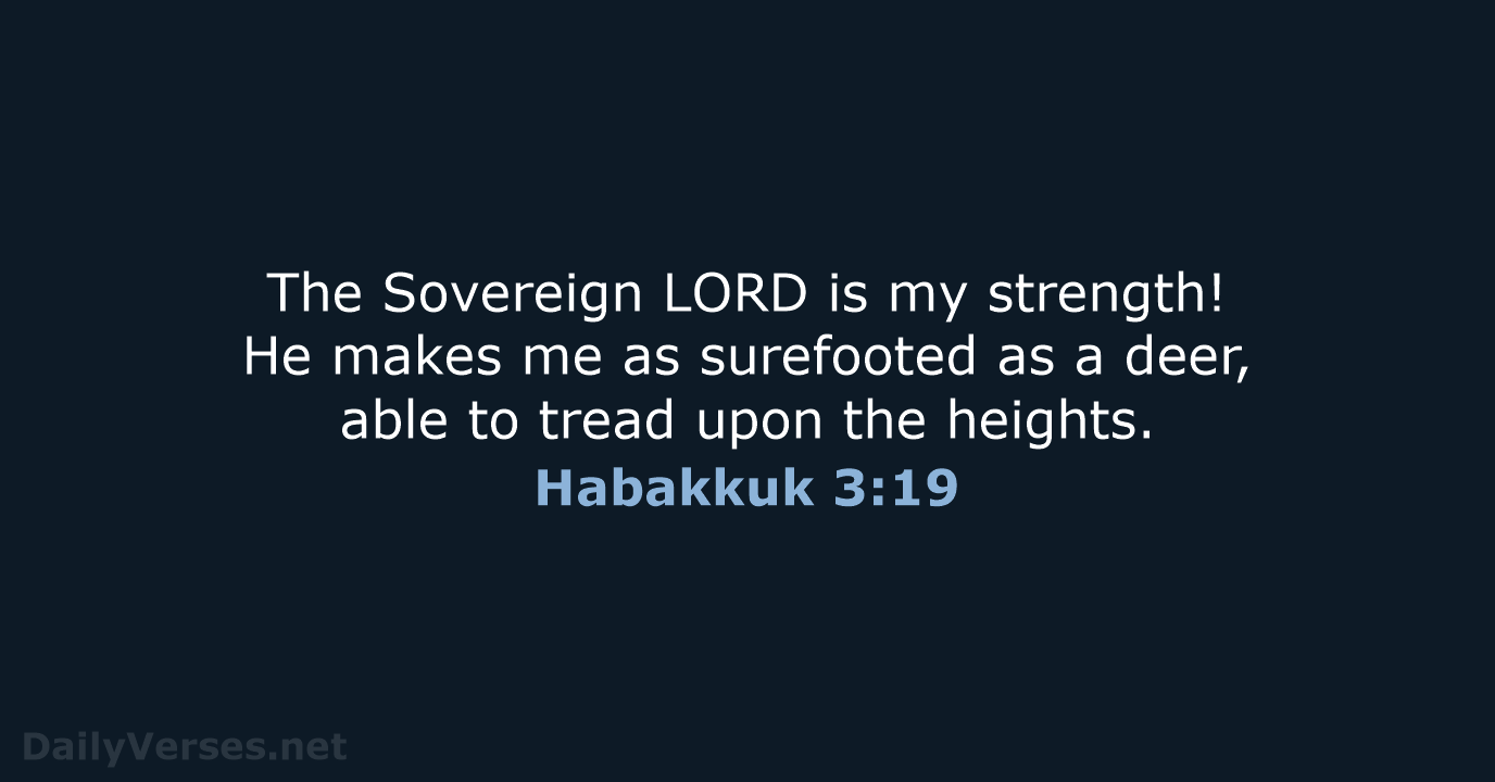 Habakkuk 3:19 - NLT