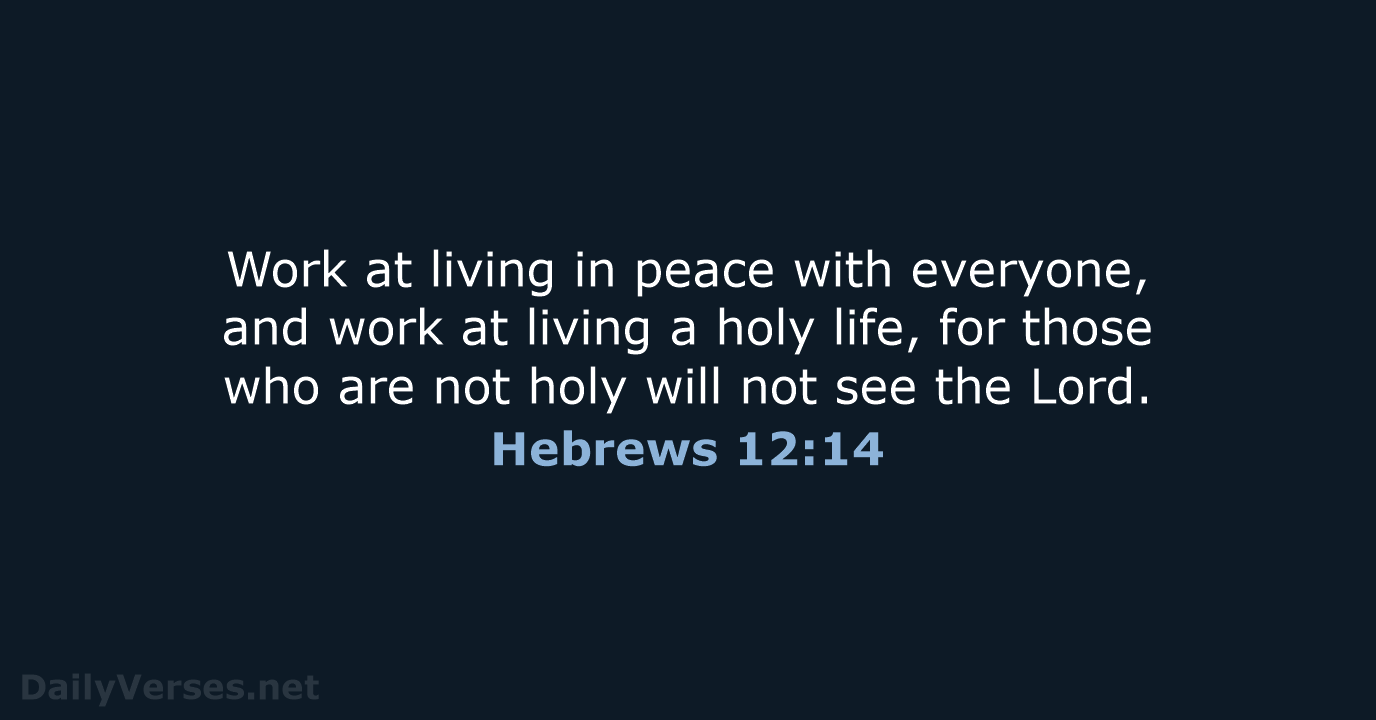 Hebrews 12 14 Bible Verse NLT DailyVerses