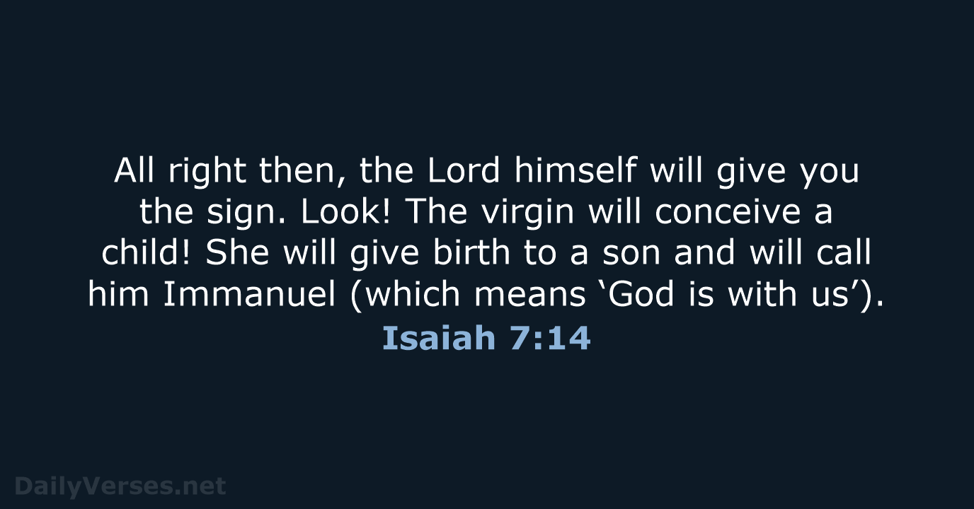 Isaiah 7:14 - NLT