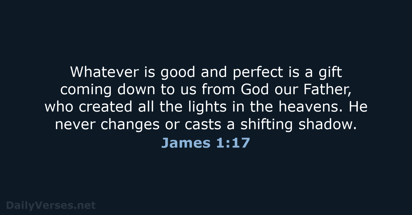 James 1:17 - NLT