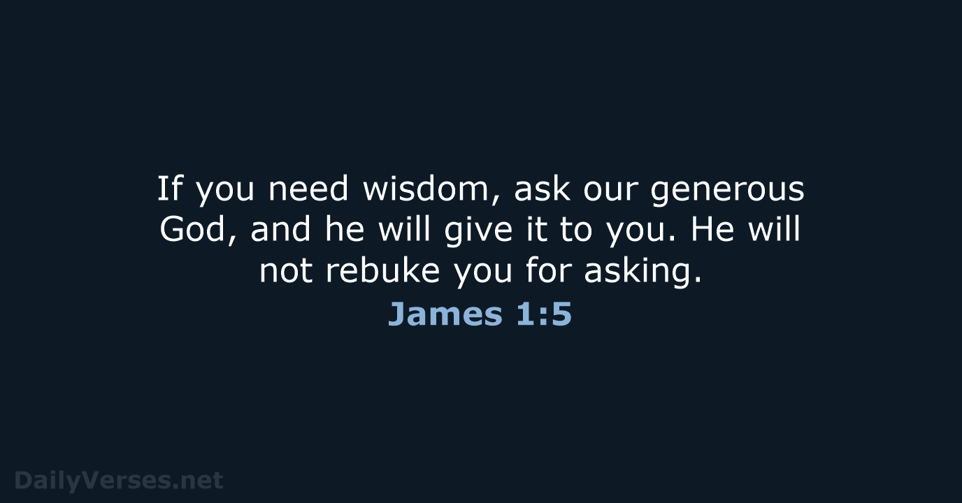 James 1:5 - NLT