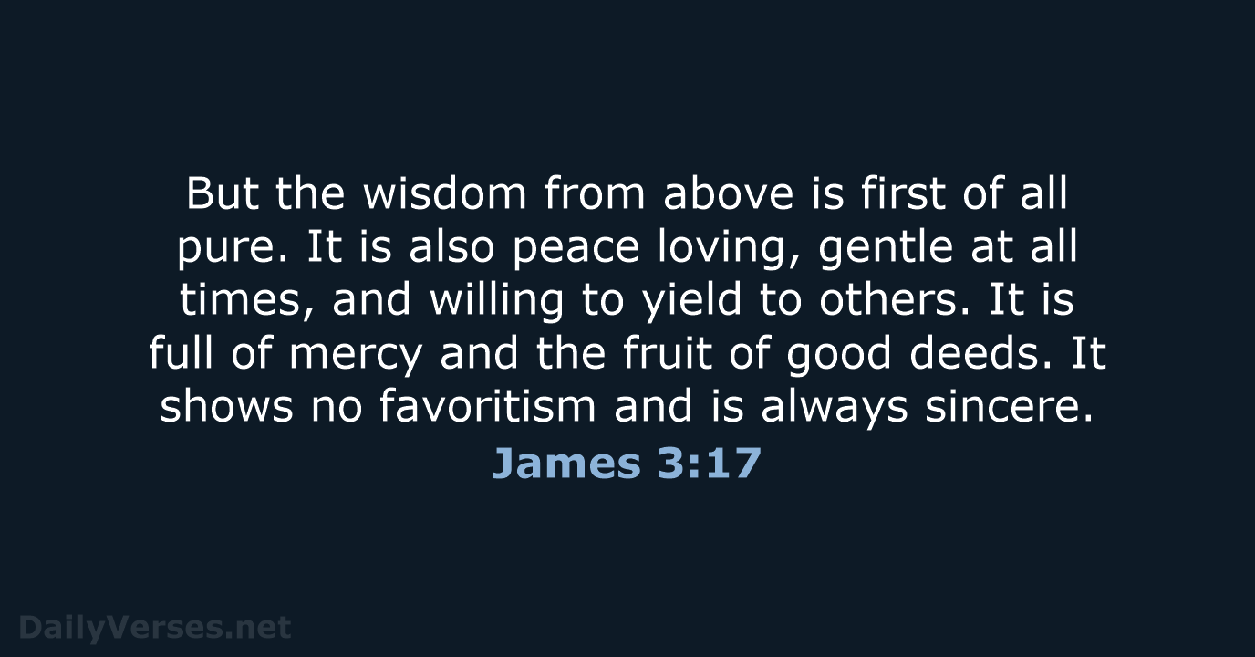 James 3:17 - NLT