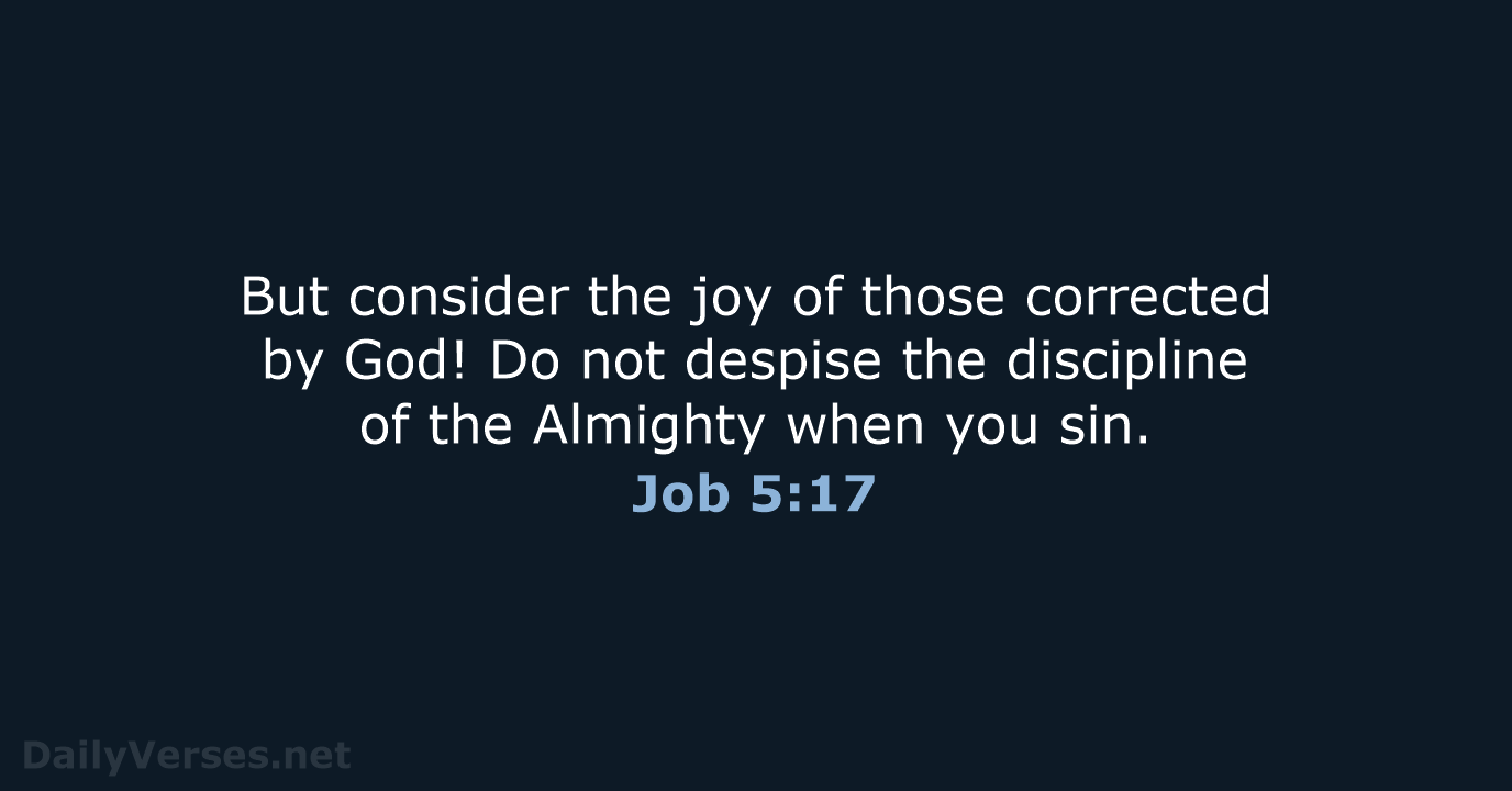 Job 5:17 - NLT