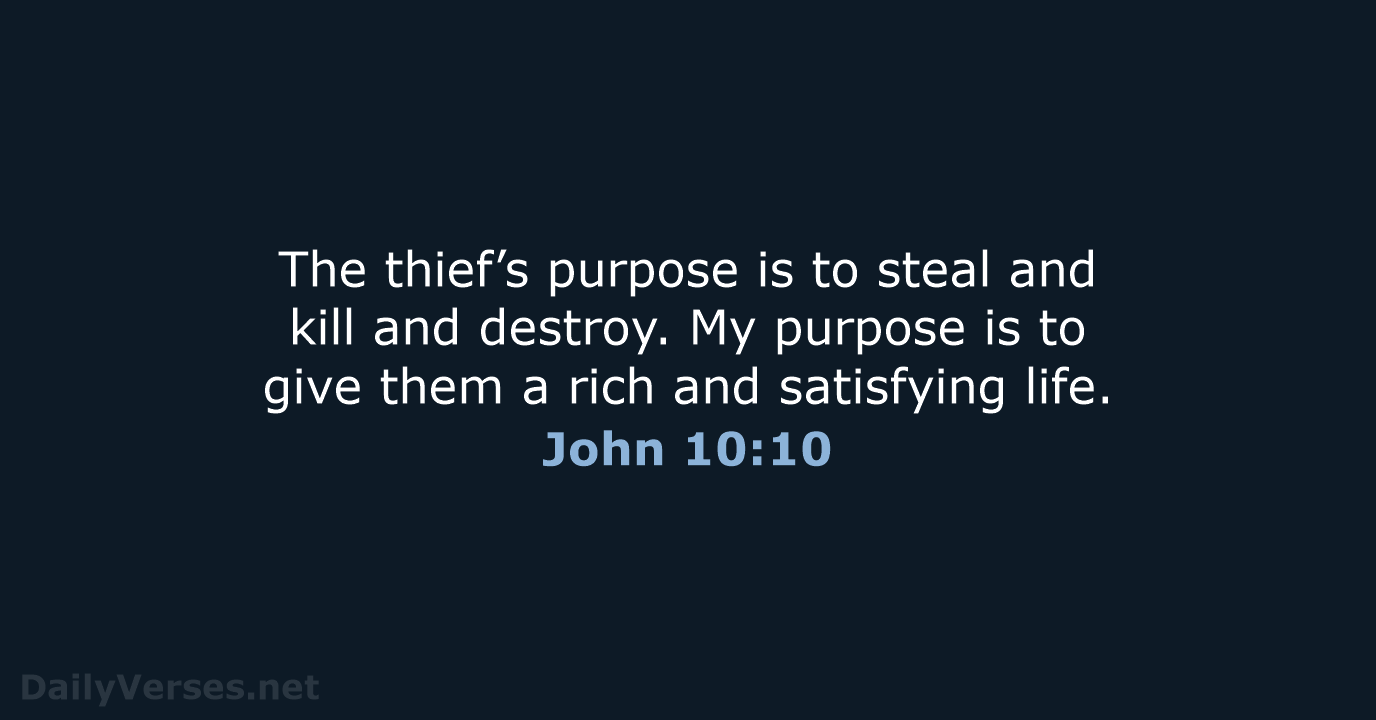 John 10:10 - NLT