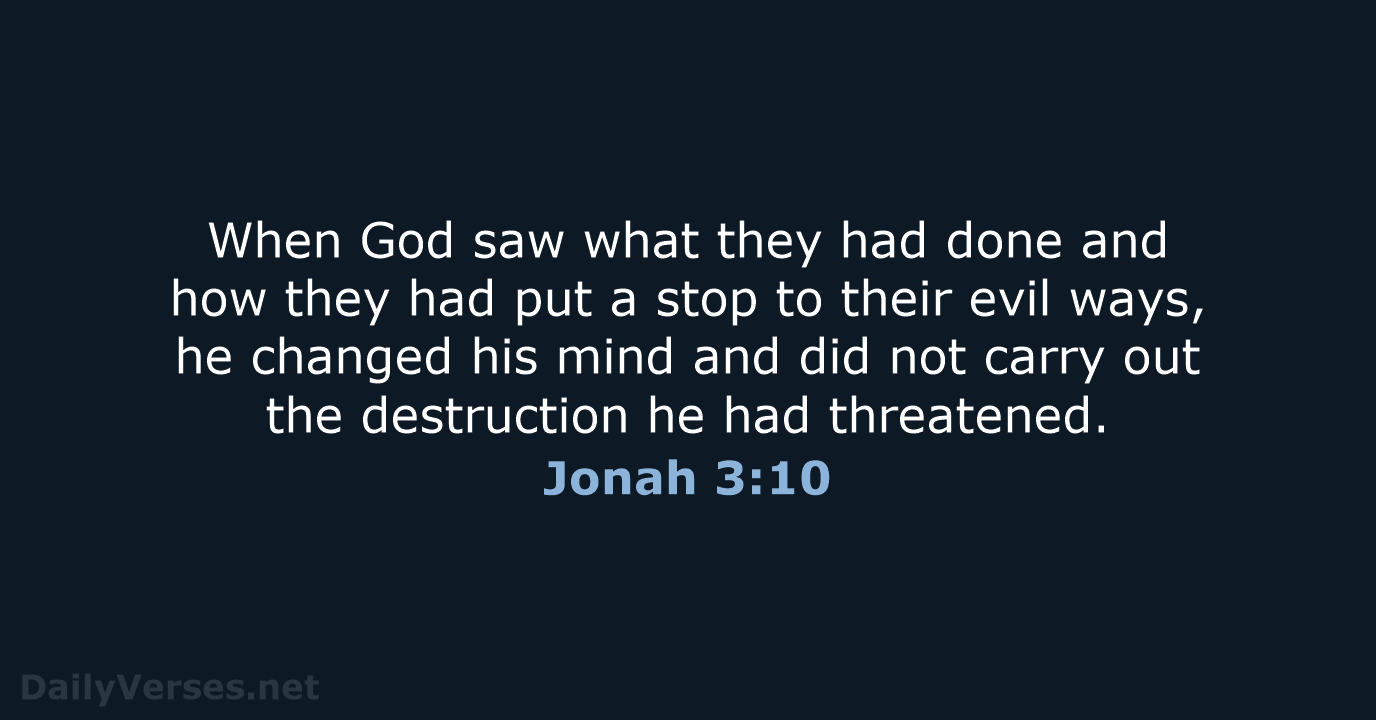 Jonah 3:10 - NLT