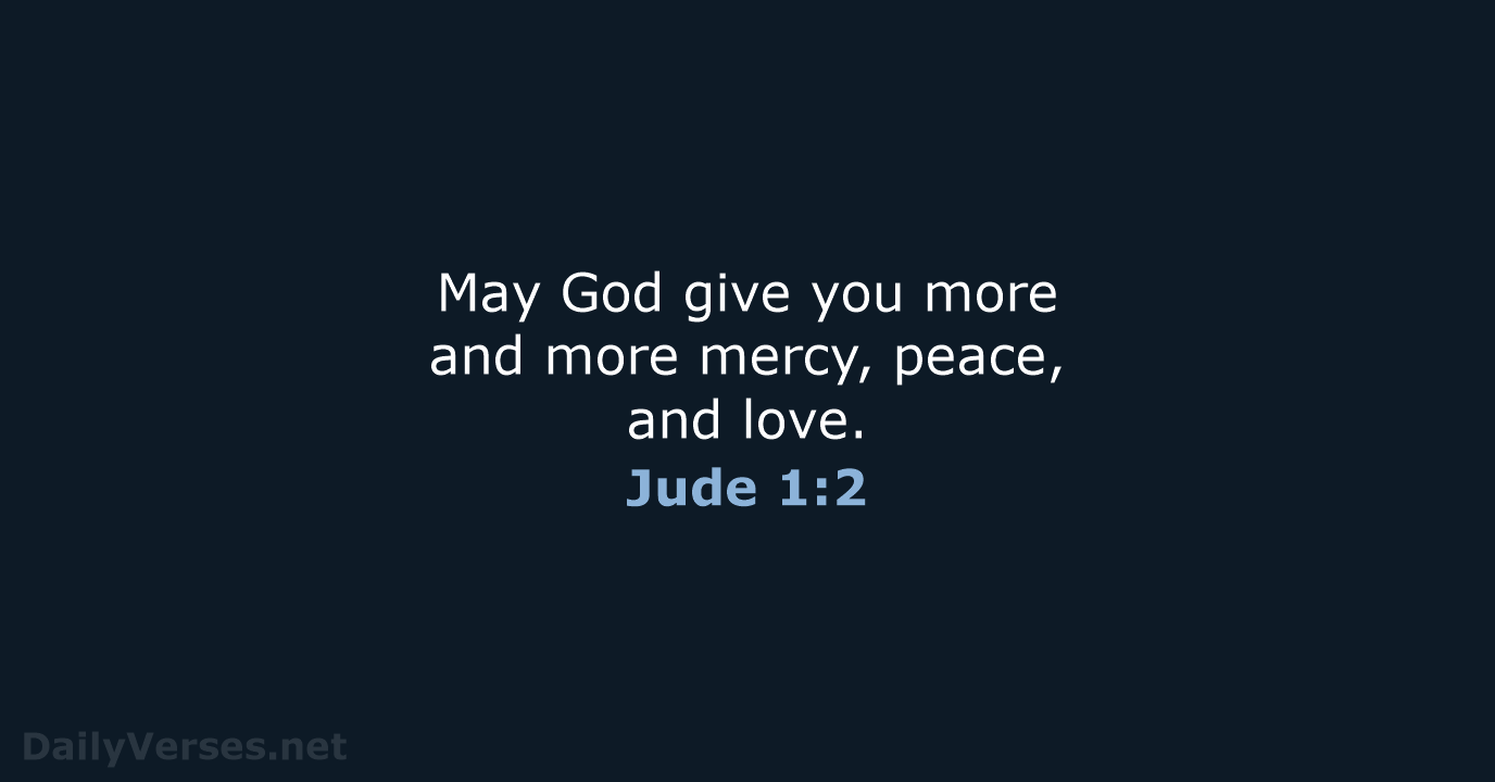 Jude 1:2 - NLT