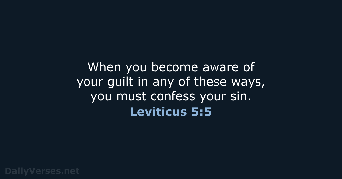 Leviticus 5:5 - NLT