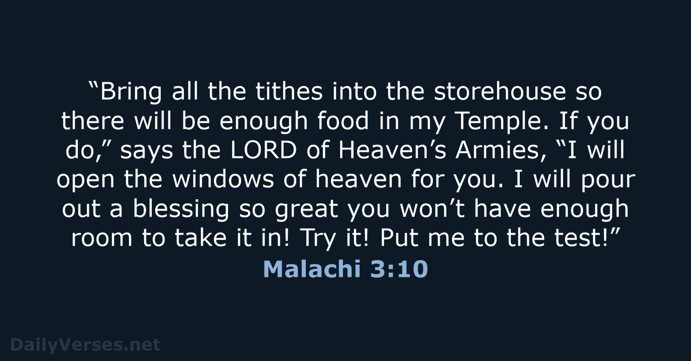 Malachi 3 NLT NASB DailyVerses