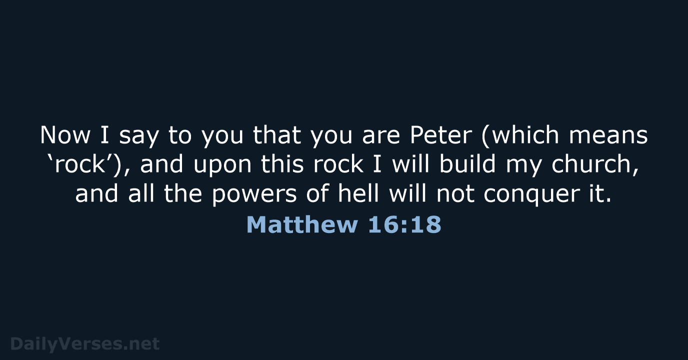 Matthew 16 18 Bible Verse NLT DailyVerses