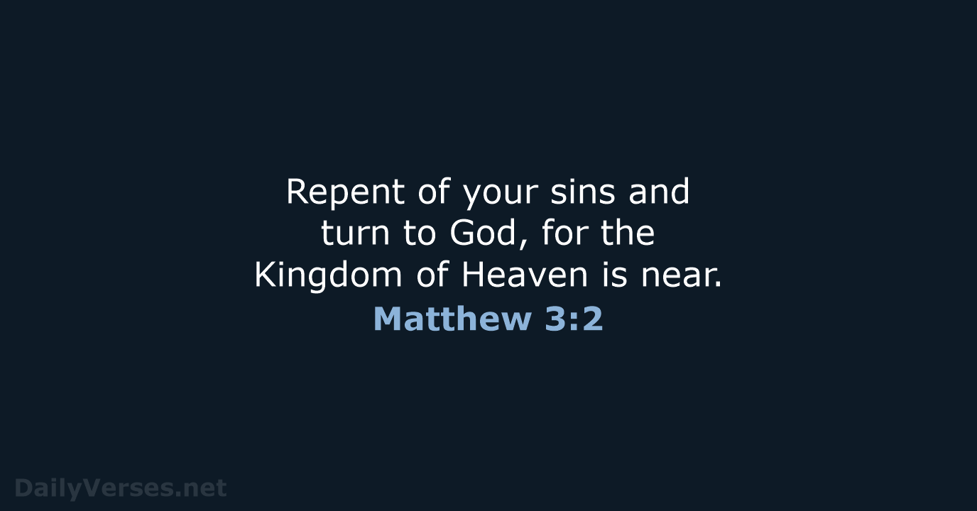 Matthew 3 2 Bible Verse NLT DailyVerses