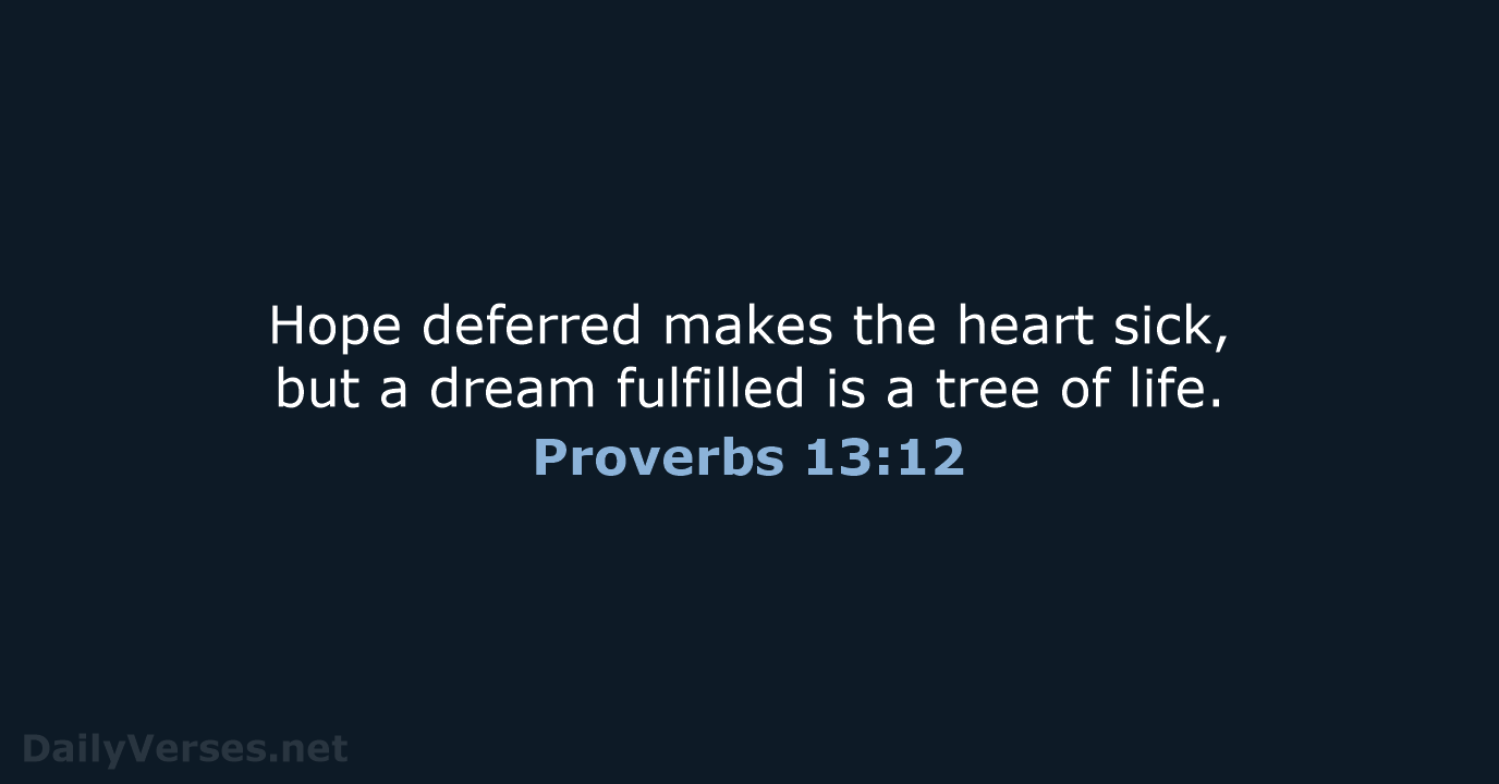 Proverbs 13:12 - NLT