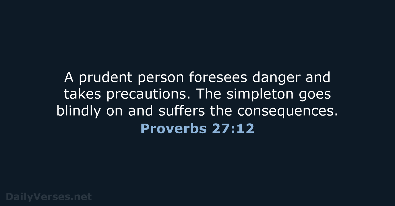 Proverbs 27:12 - NLT