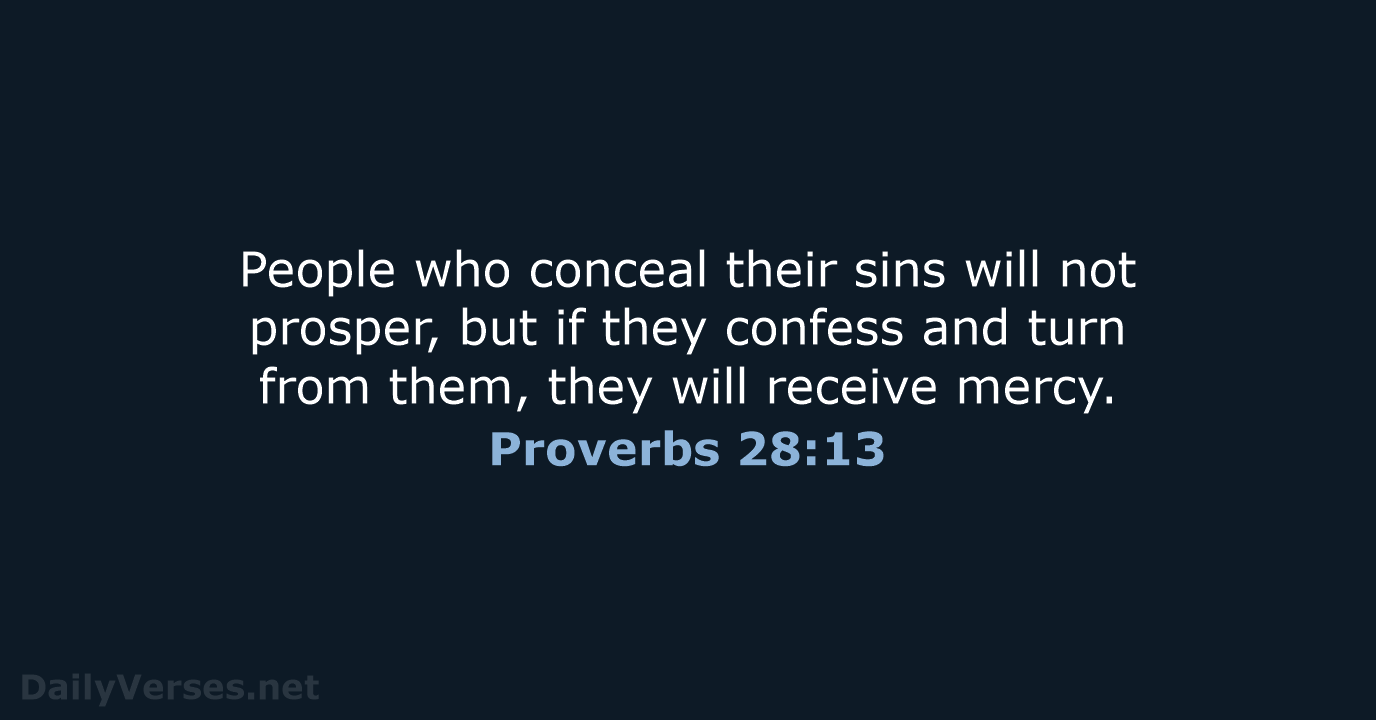 October 3, 2023 - Bible verse of the day (NLT) - Proverbs 28:13 ...