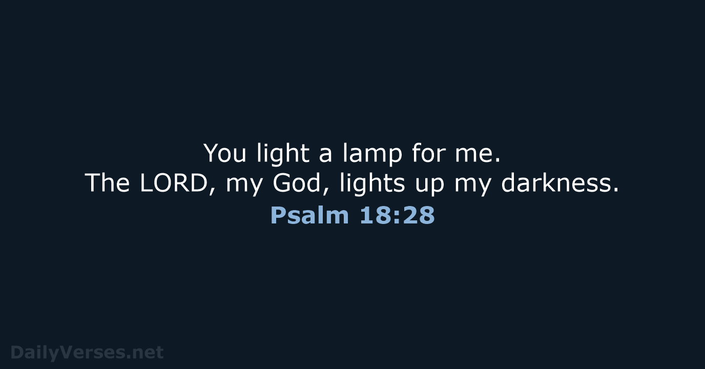 Psalm 18:28 - NLT