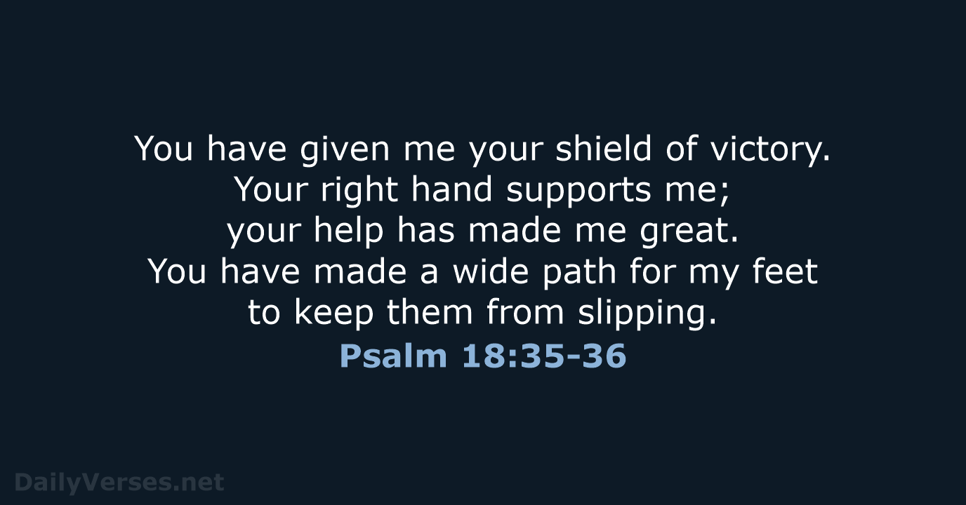 Psalm 18:35-36 - NLT