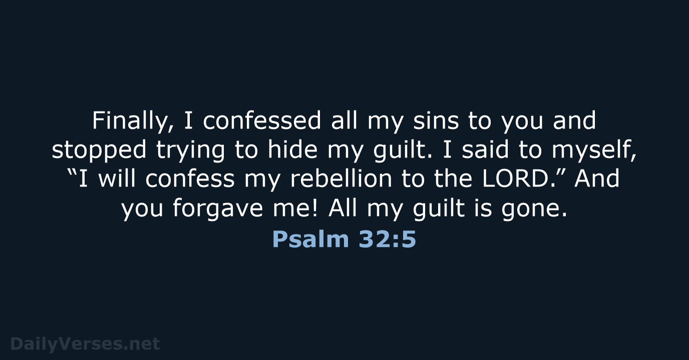 Psalm 32 5 Bible Verse NLT DailyVerses
