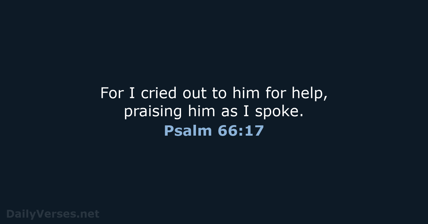 Psalm 66 17 19