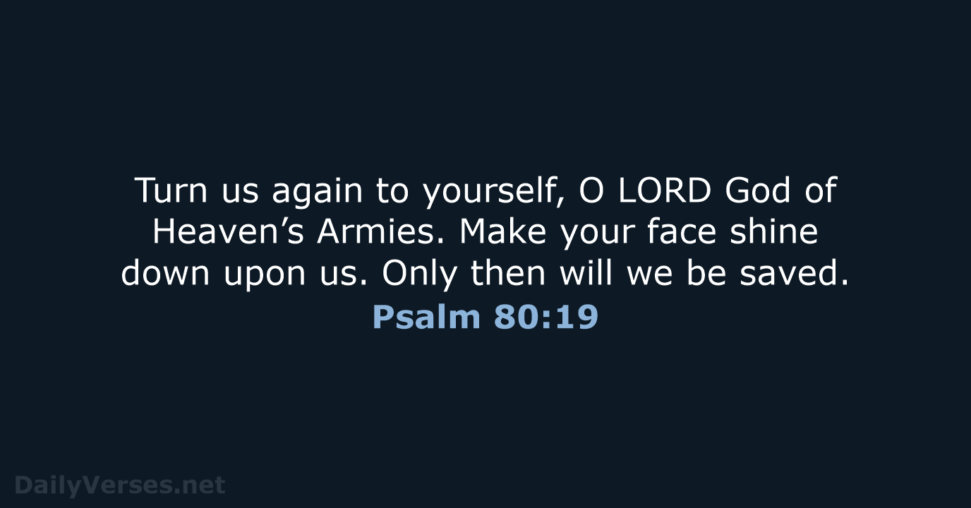 Psalm 80:19 - NLT