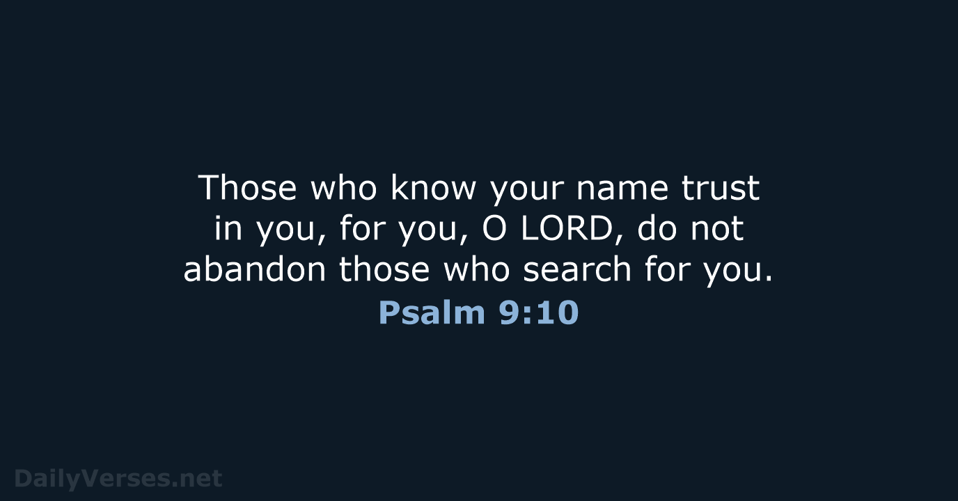 Psalm 9:10 - NLT