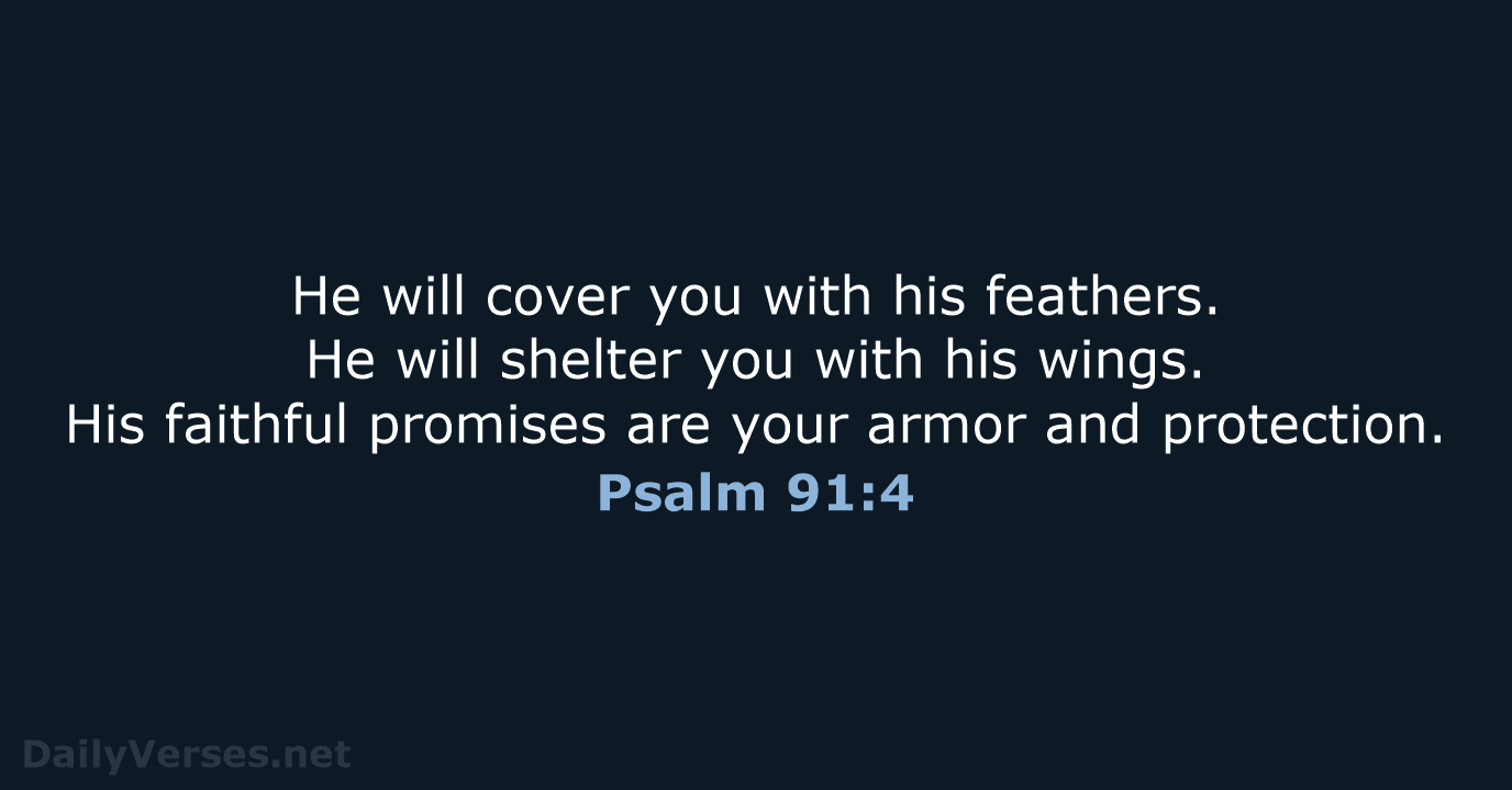 Psalm 91:4 - NLT