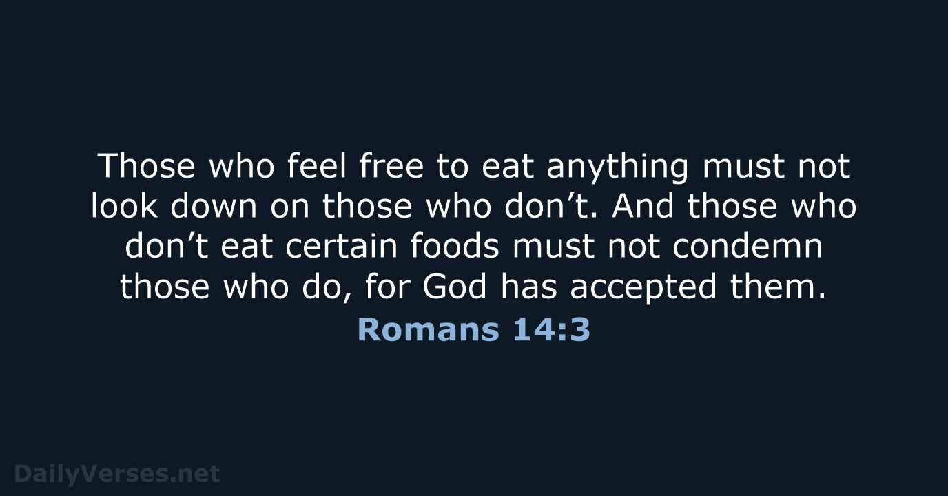 Romans 14:3 - NLT