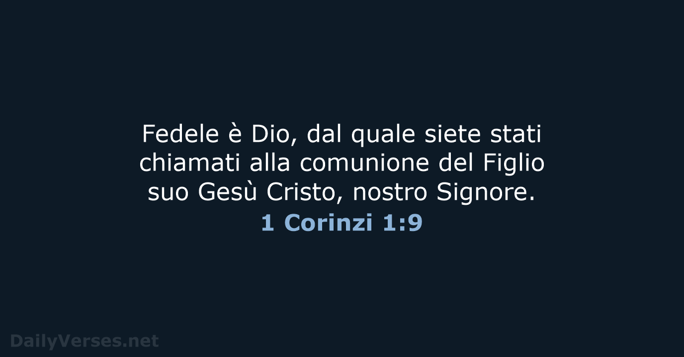1 Corinzi 1:9 - NR06