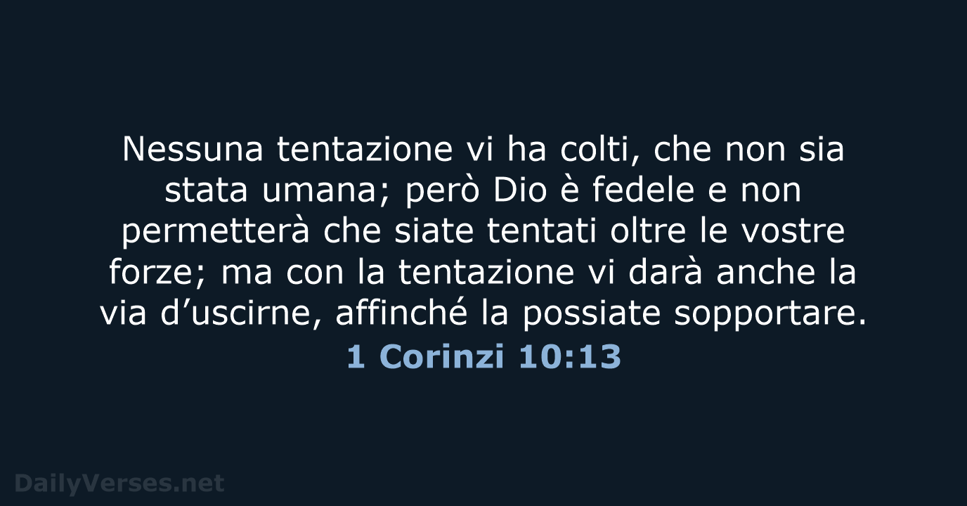 1 Corinzi 10:13 - NR06