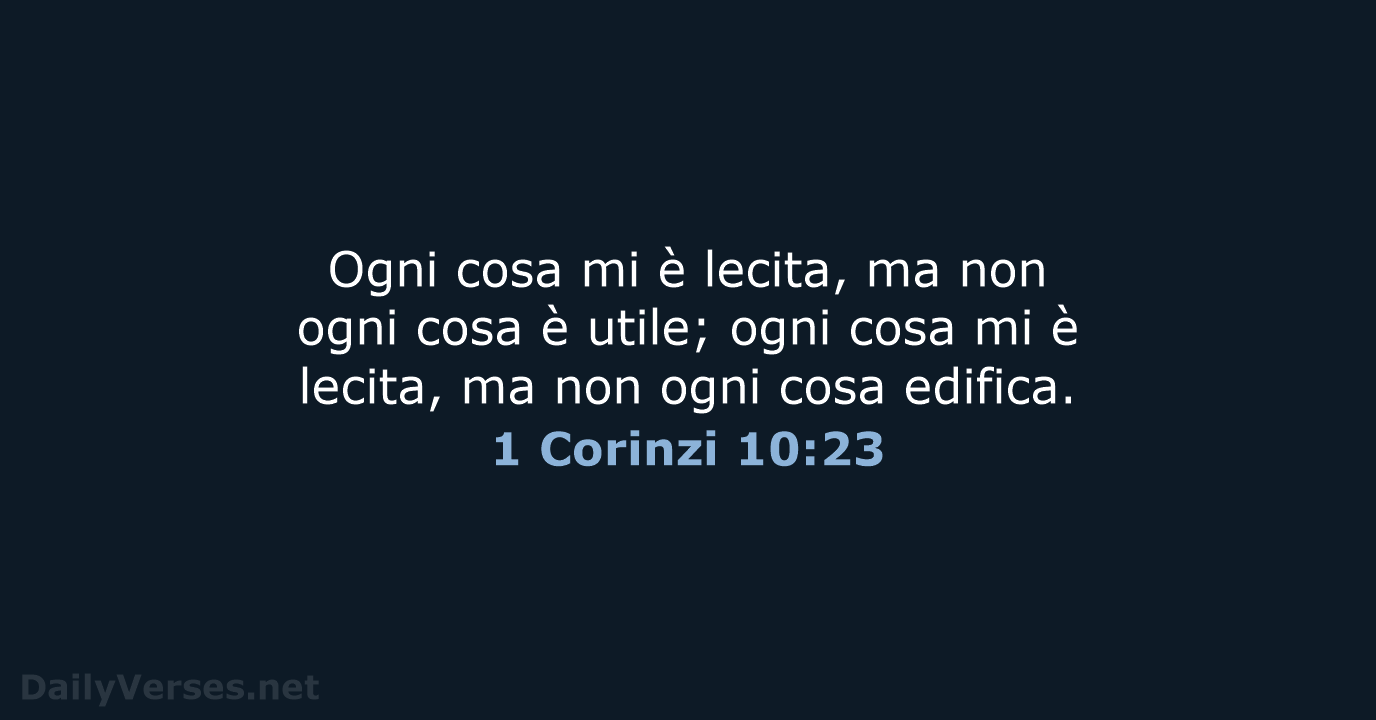 1 Corinzi 10:23 - NR06