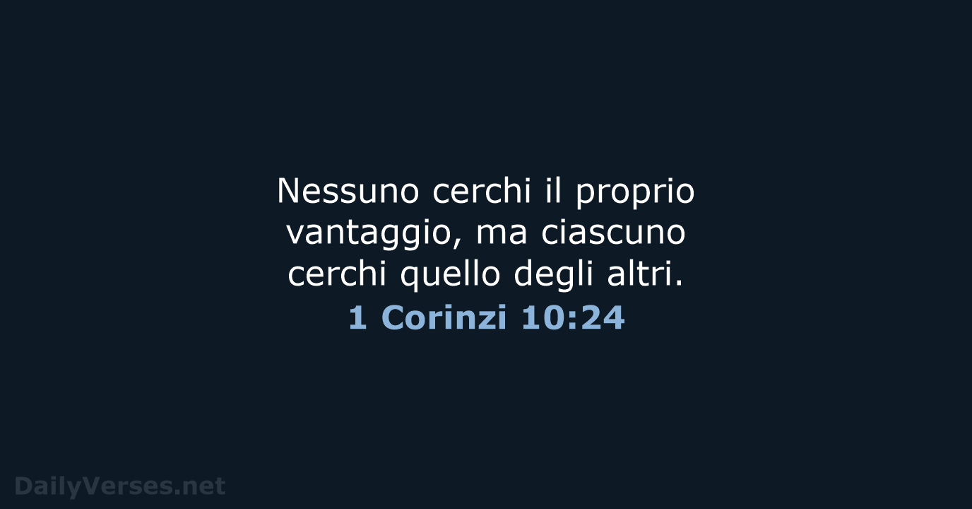 1 Corinzi 10:24 - NR06