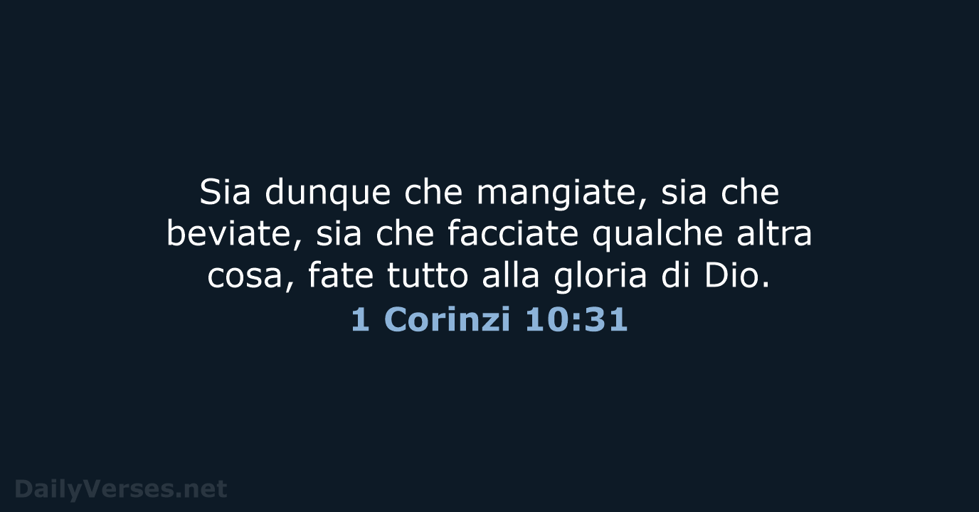 1 Corinzi 10:31 - NR06