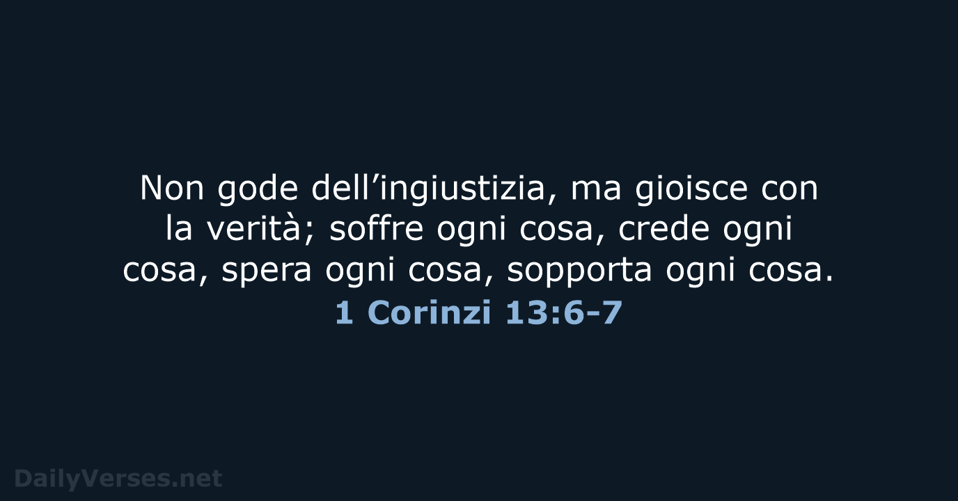 1 Corinzi 13:6-7 - NR06
