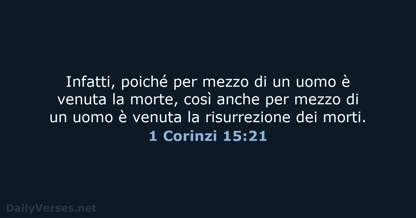 1 Corinzi 15:21 - NR06