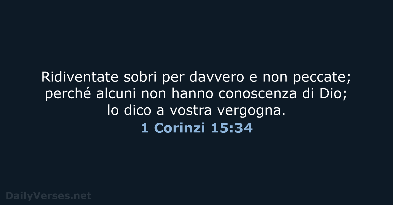 1 Corinzi 15:34 - NR06