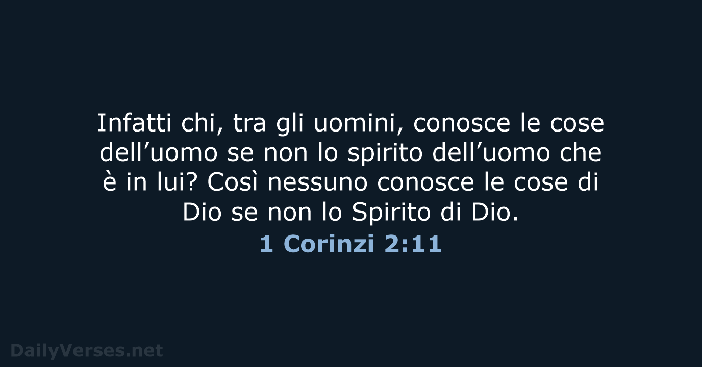 1 Corinzi 2:11 - NR06