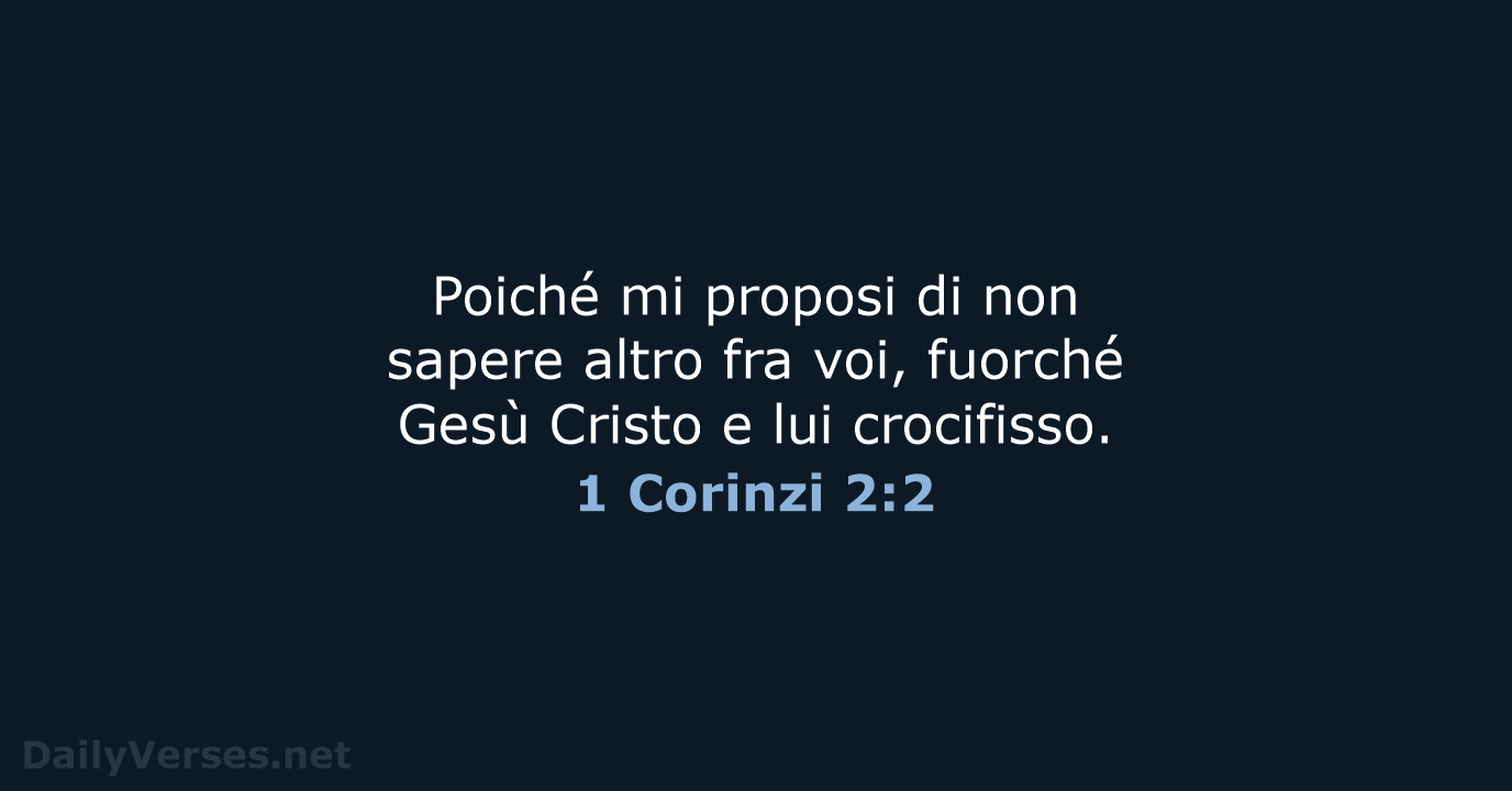 1 Corinzi 2:2 - NR06