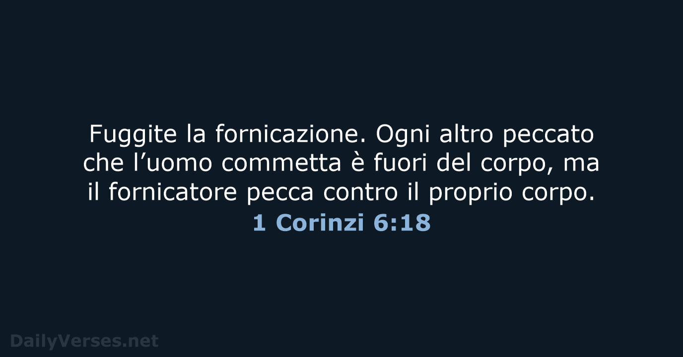 1 Corinzi 6:18 - NR06