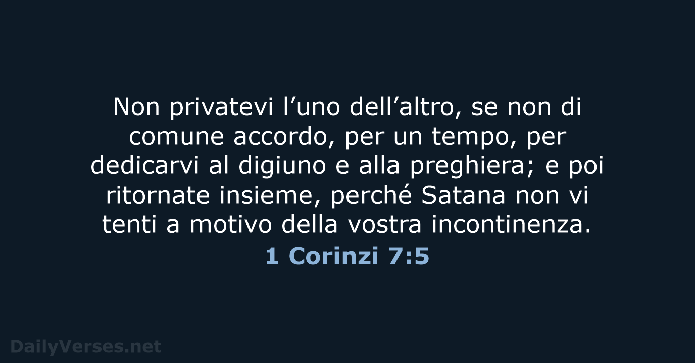 1 Corinzi 7:5 - NR06