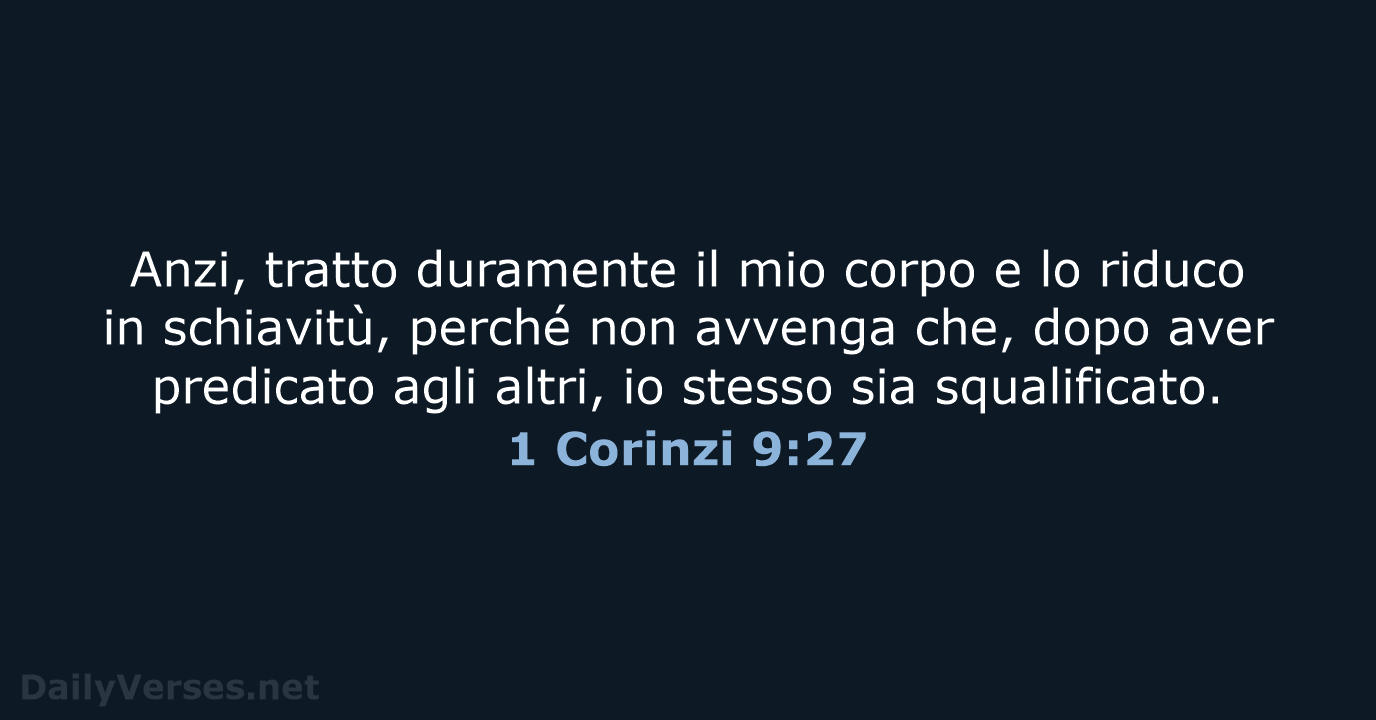 1 Corinzi 9:27 - NR06