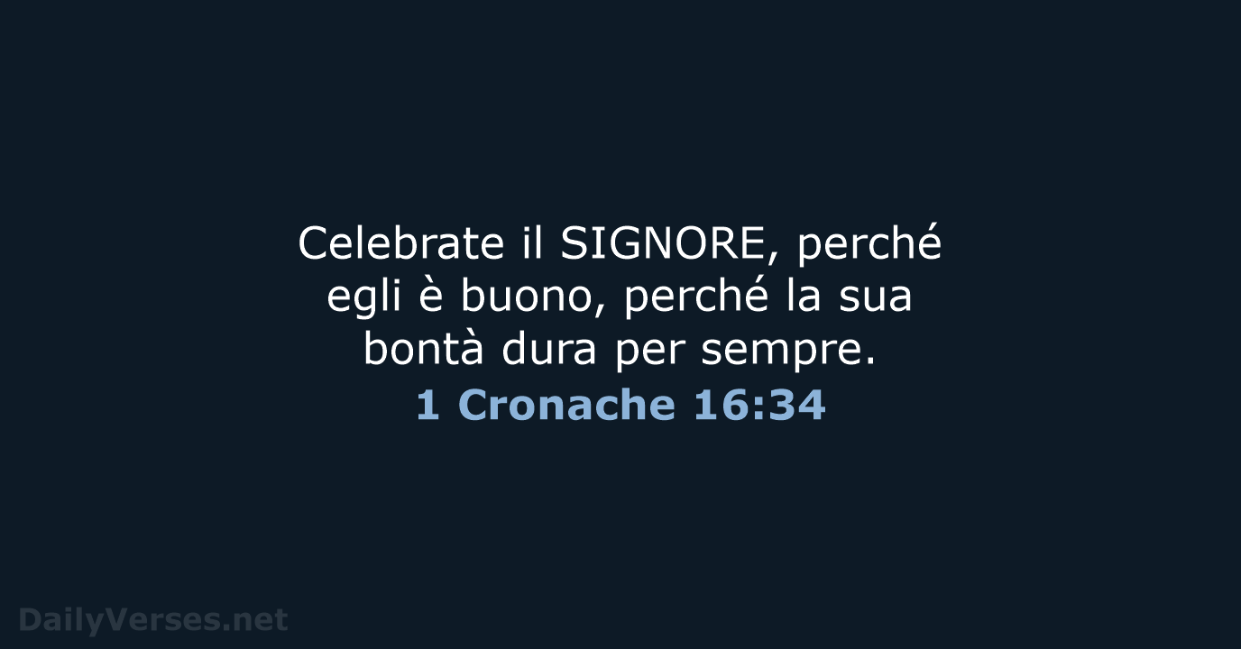 1 Cronache 16:34 - NR06