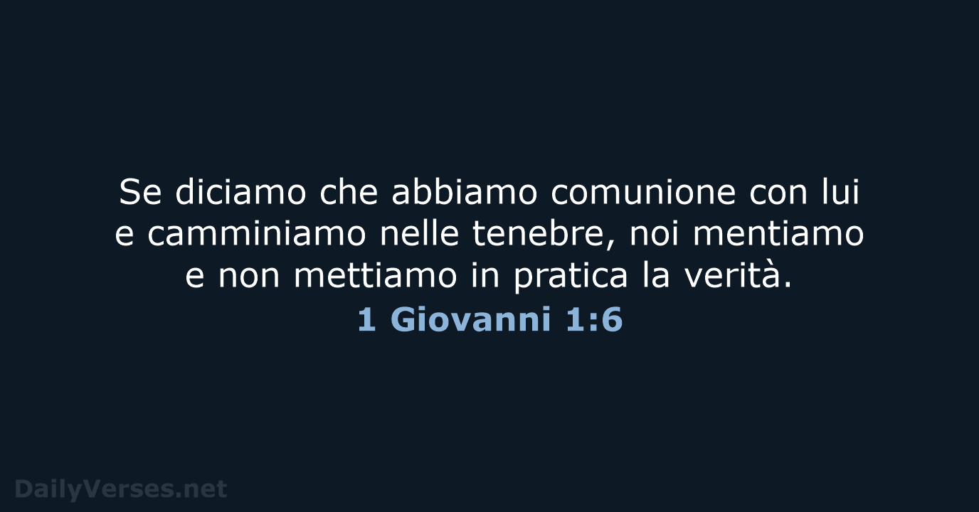 1 Giovanni 1:6 - NR06