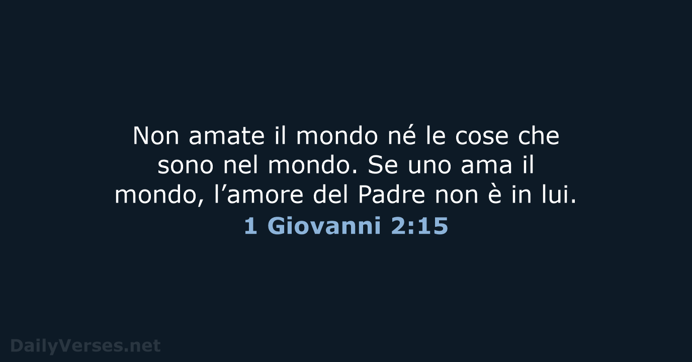 1 Giovanni 2:15 - NR06