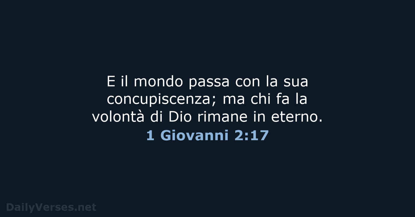 1 Giovanni 2:17 - NR06